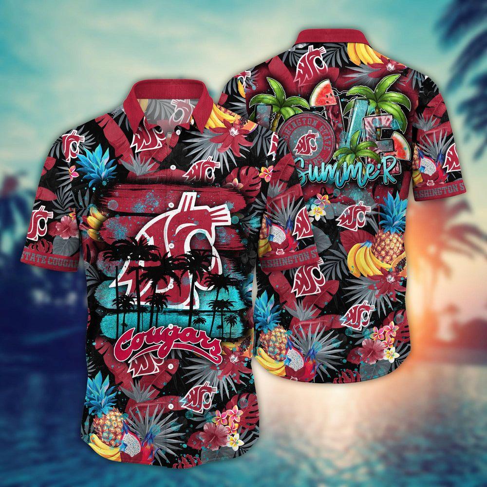 Washington State Cougars Ncaa Flower For Fans Ver 15 Limited Hitibi Hawaiian Shirt