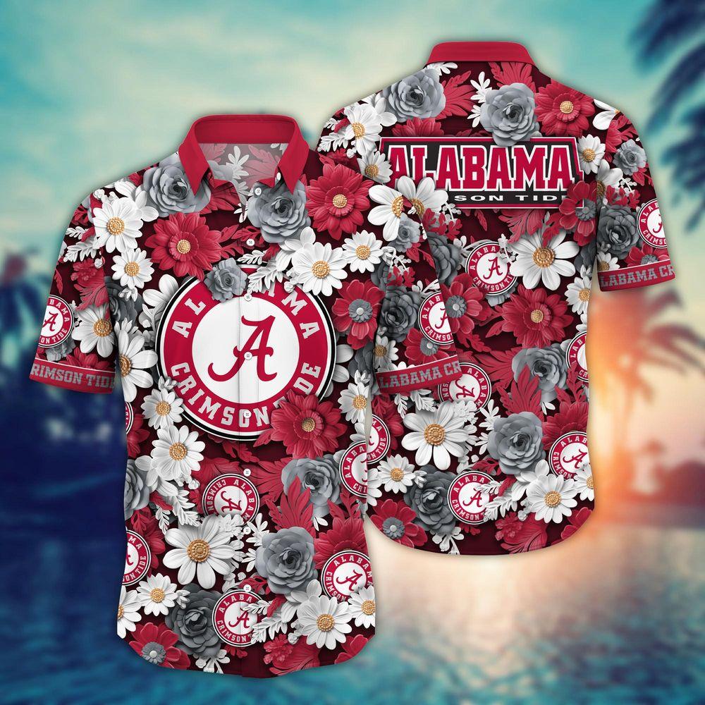 Alabama Crimson Tide Ncaa Flower For Fans Ver 4 Limited Hitibi Hawaiian Shirt