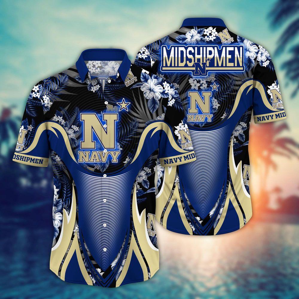 Navy Midshipmen Ncaa Flower For Fans Ver 23 Limited Hitibi Hawaiian Shirt