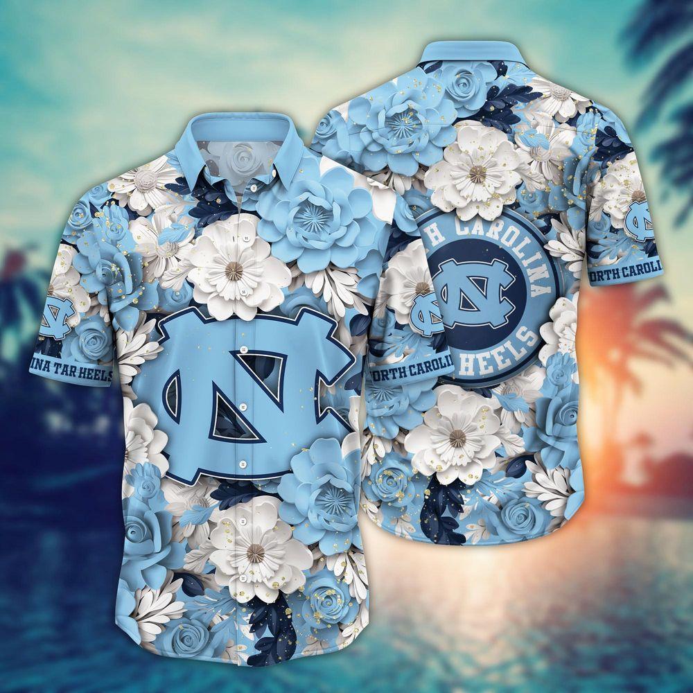 North Carolina Tar Heels Ncaa Flower For Fans Ver 12 Awesome Hitibi Hawaiian Shirt