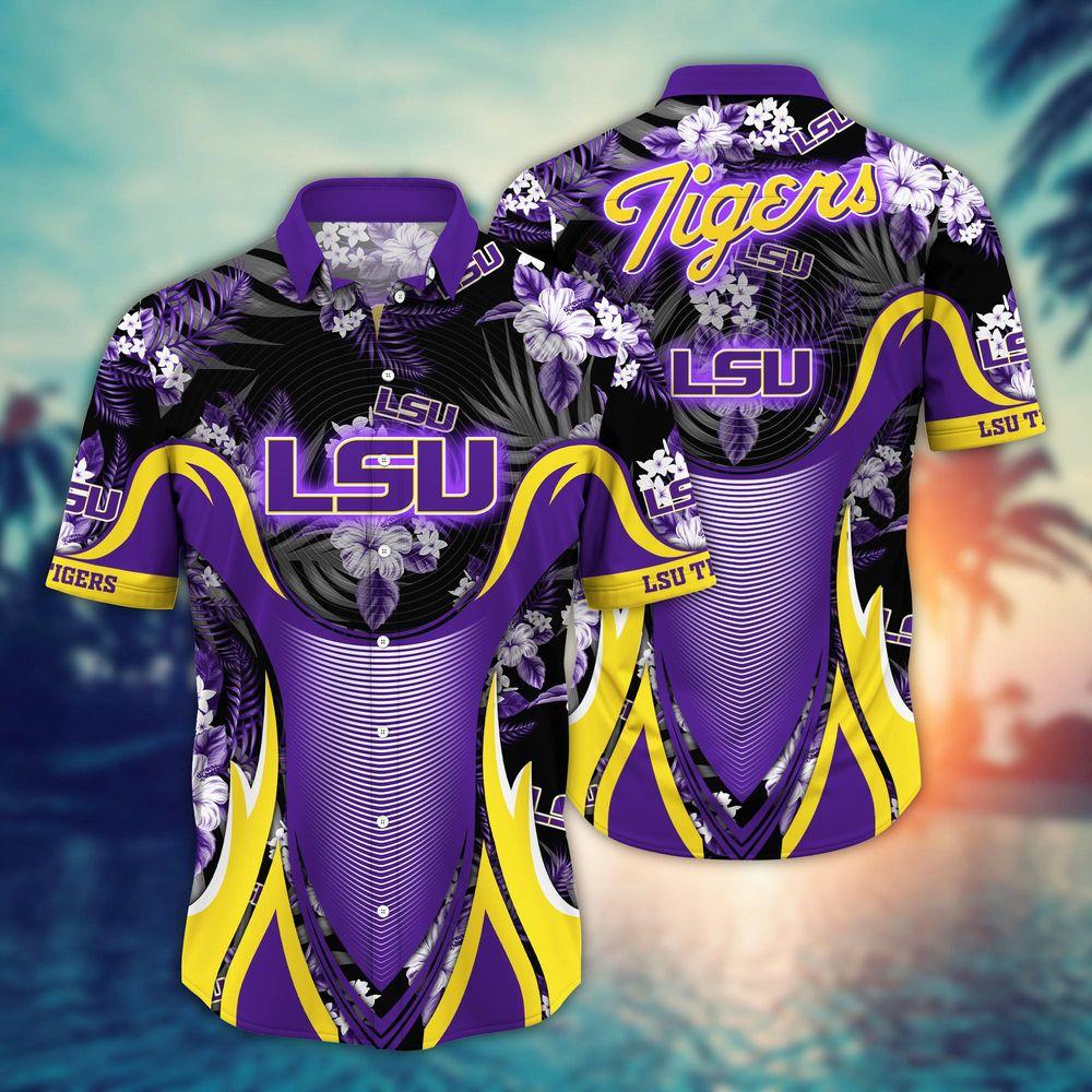Lsu Tigers Ncaa Flower For Fans Ver 32 Hitibi Hawaiian Shirt