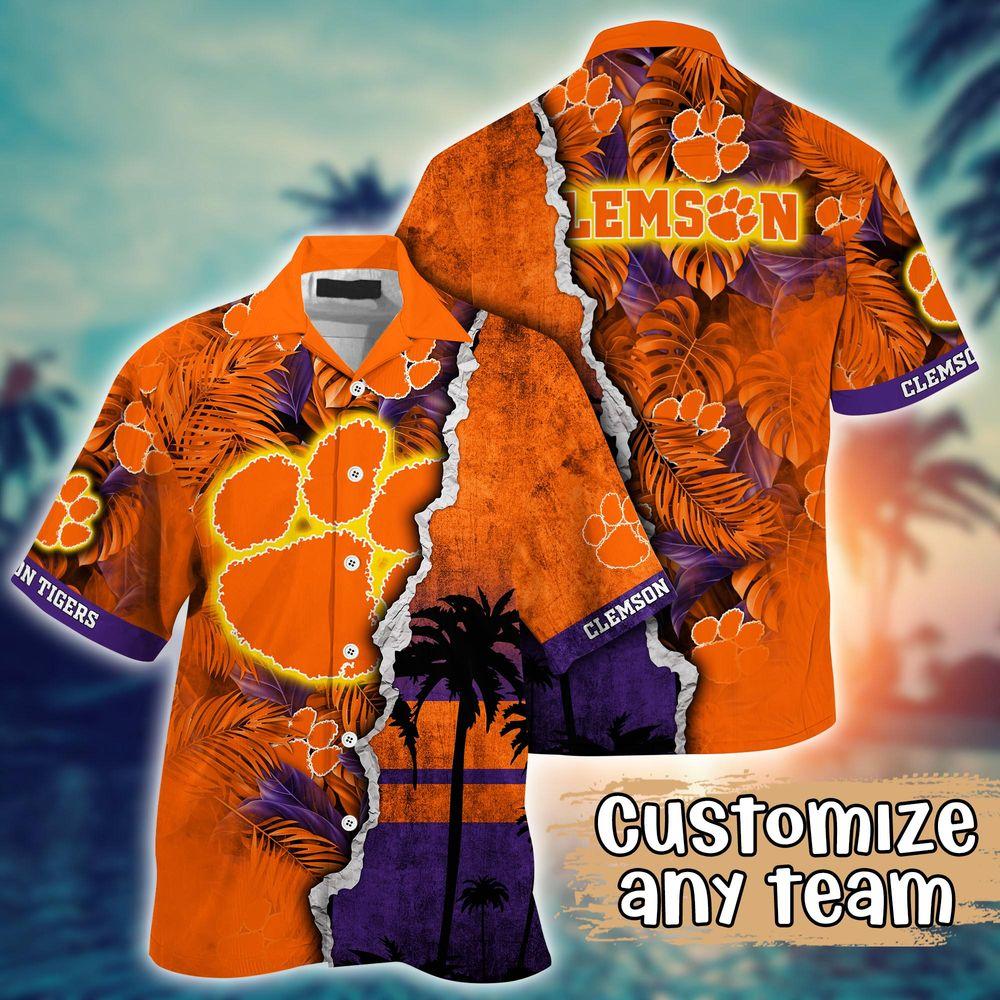 Clemson Tigers Ncaa Flower For Fans Ver 14 Awesome Hitibi Hawaiian Shirt