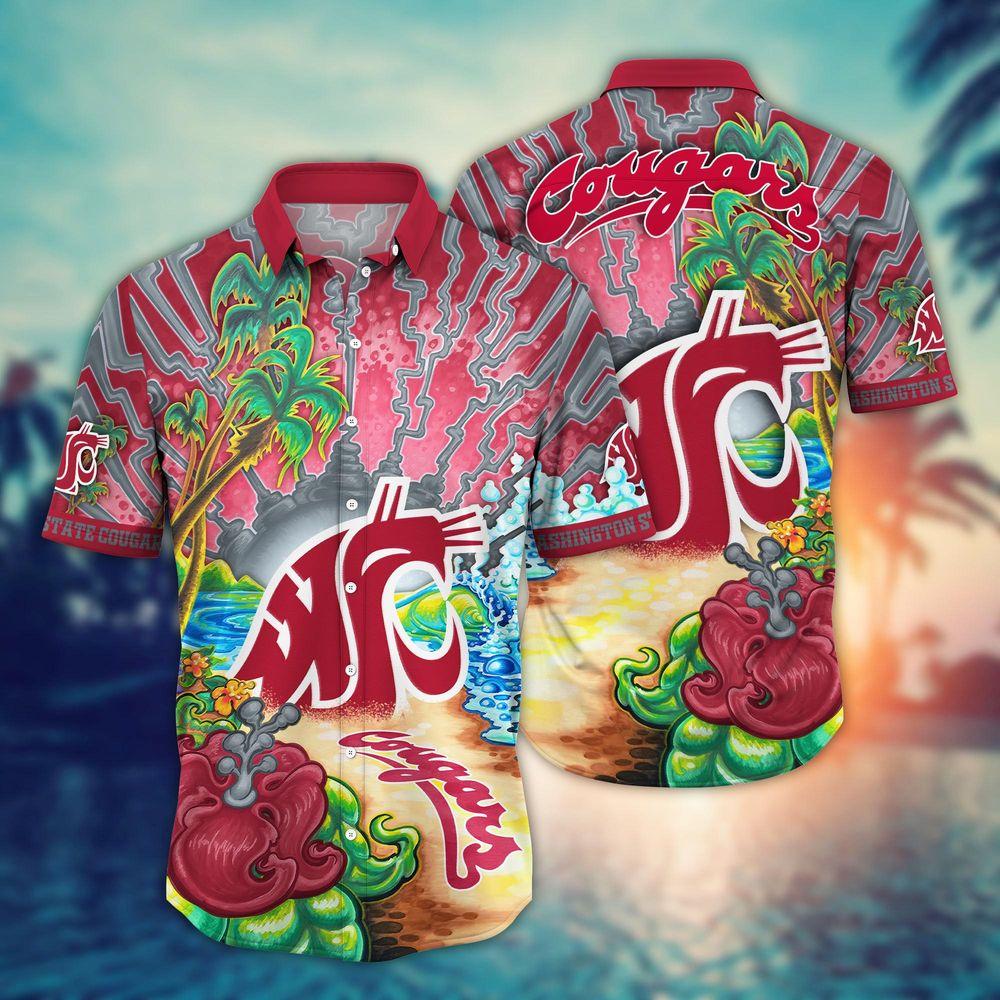 Washington State Cougars Ncaa Flower For Fans Ver 1 Limited Hitibi Hawaiian Shirt
