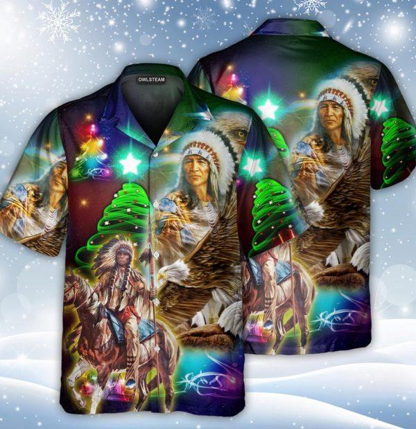 Native American Christmas Awesome Hitibi Hawaiian Shirt