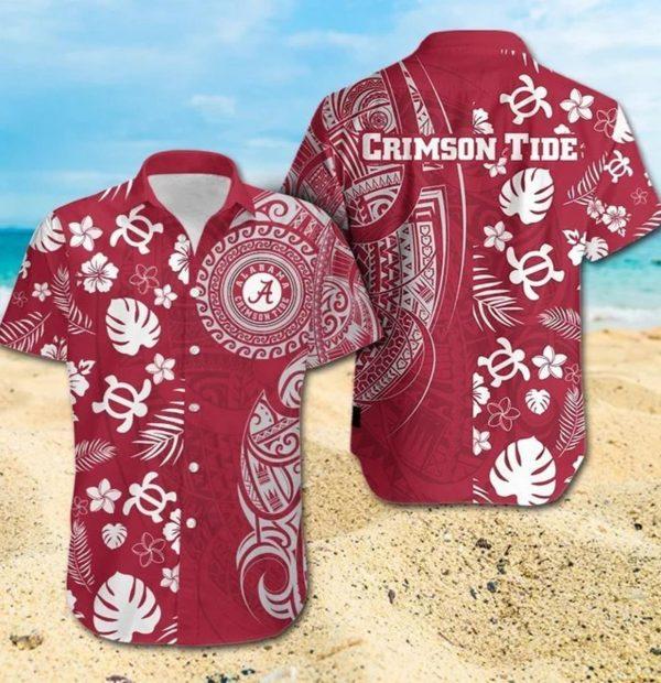 Ncaa Alabama Crimson Tide Gift For Fan Graphic Print Awesome Hitibi Hawaiian Shirt